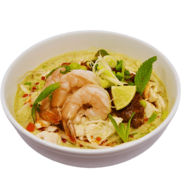 Penang White Curry Laksa 槟城白咖喱粉 鸡丝虾