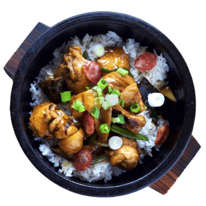 B1 Soy Sauce Chicken Stone Pot Rice Bowl 香菇滑鸡石锅饭