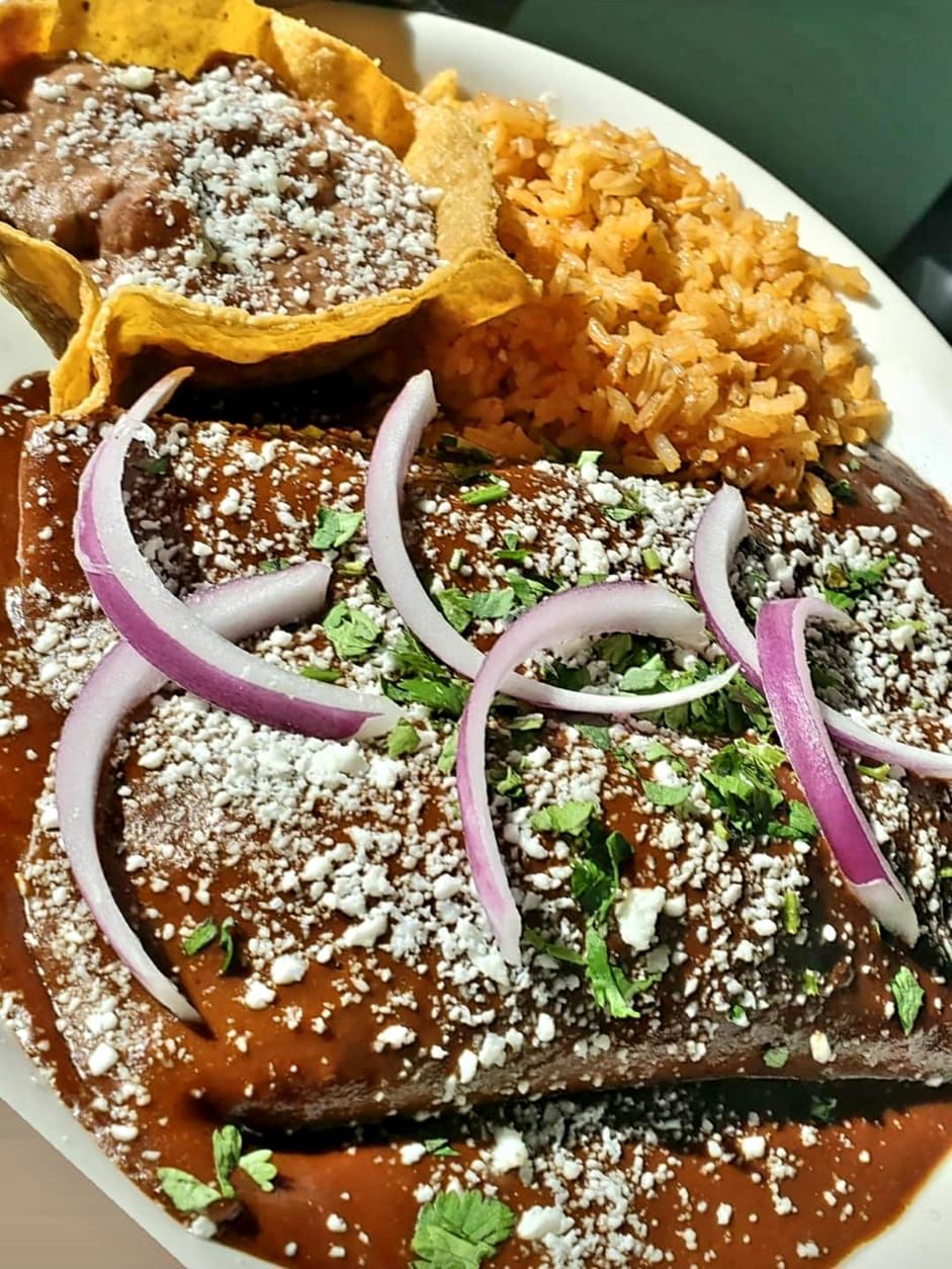 Lunch Mole Chihuahua Enchiladas