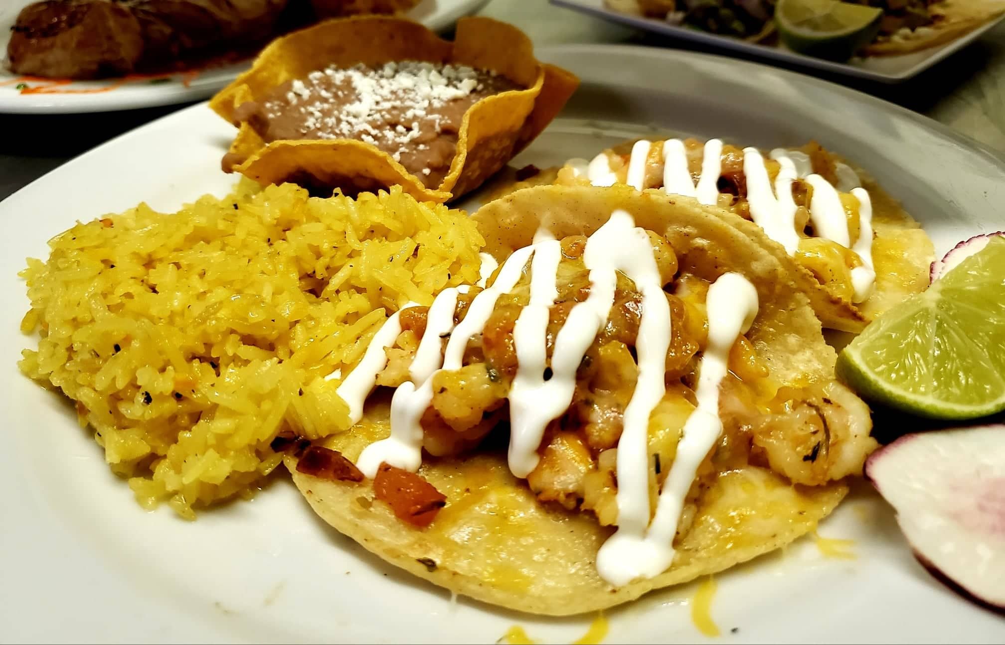 Lunch Taco Plate Shrimp