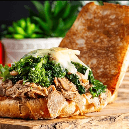 Grilled Chicken with Sauteed Broccoli Rabe Sandwich