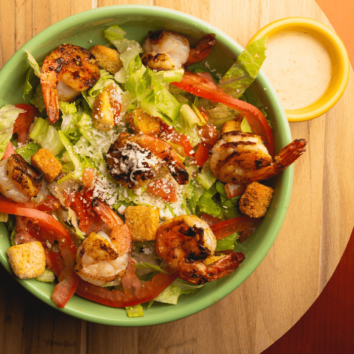 Classic Caesar Salad with Shrimp