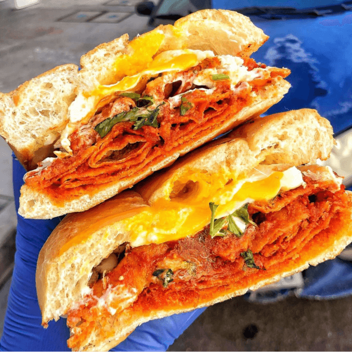 Famous Chilaquiles Breakfast Torta 