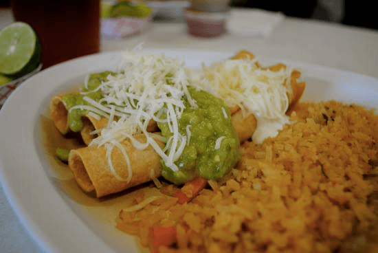 Shrimp Taquito Plate.