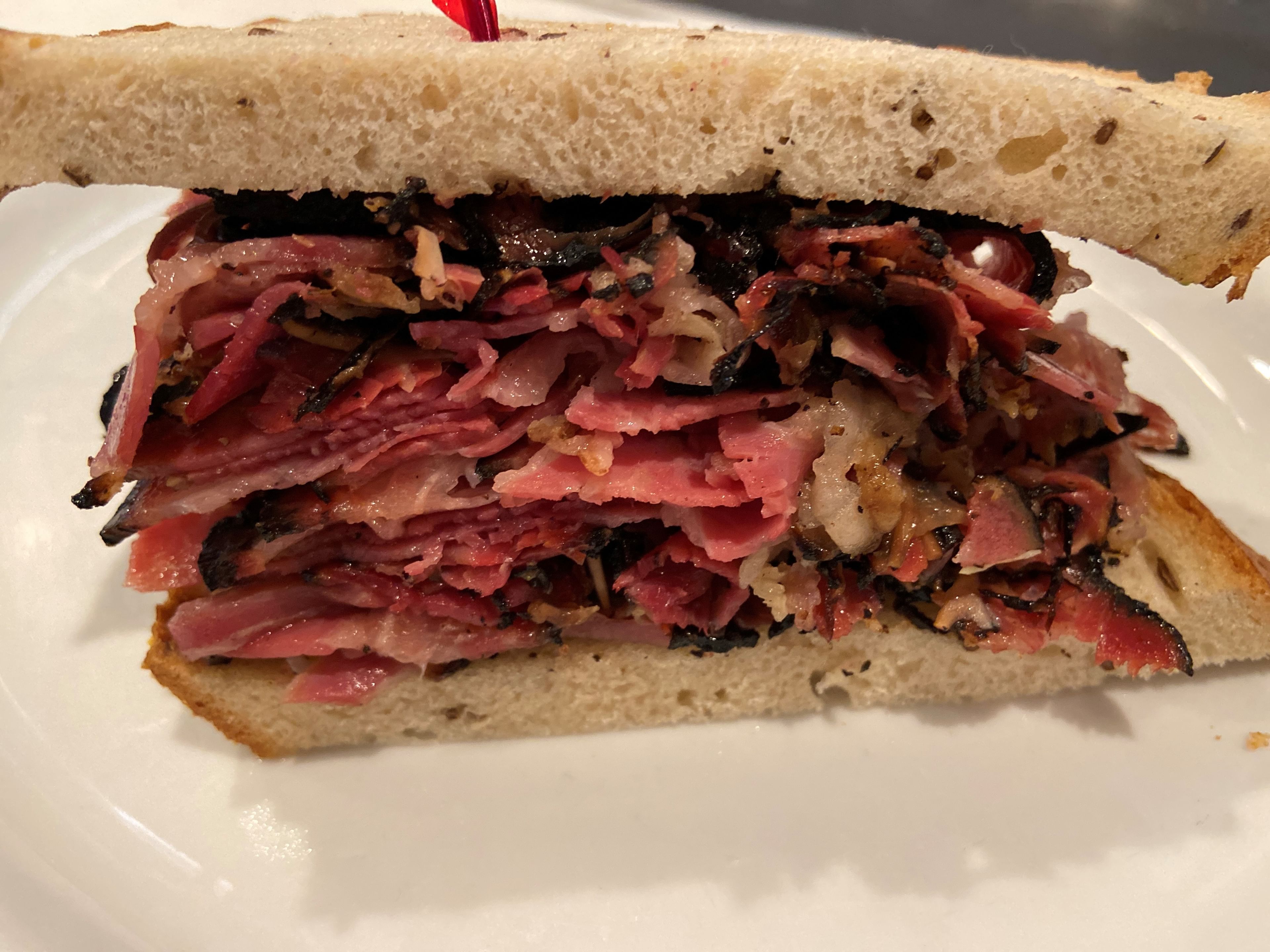 Hot New York Black Pastrami Sandwich