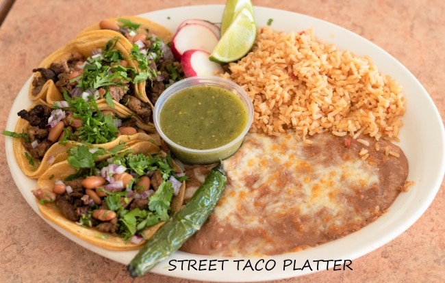 El Patio Street Tacos Platter