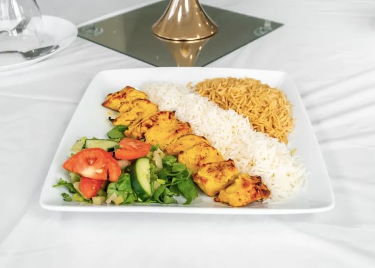 Tandoori Chicken Kabob Skewer.