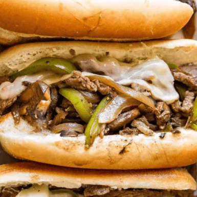 No Hangover Philly Cheese Steak Sandwich