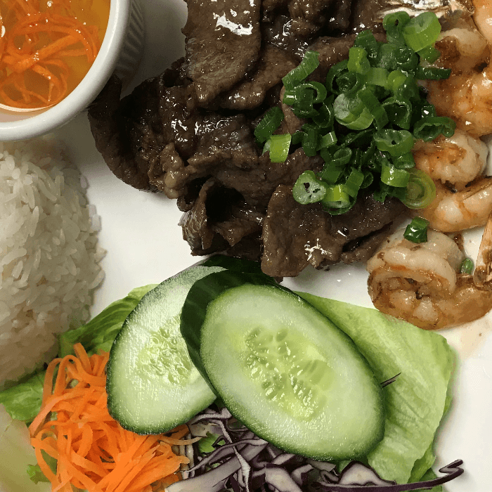 49. Com Tom, Bo Nuong.