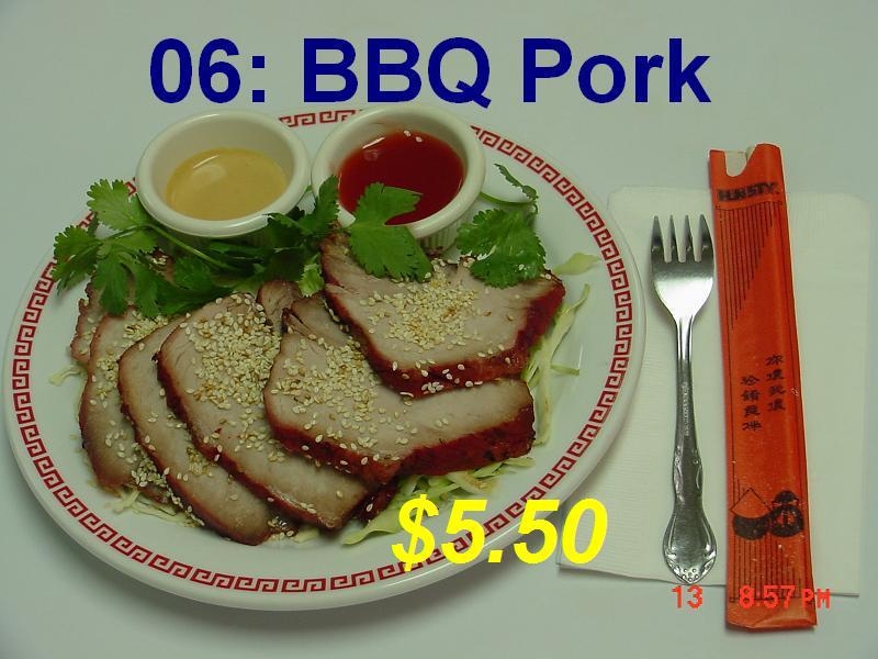 6. BBQ Pork (6 slices)