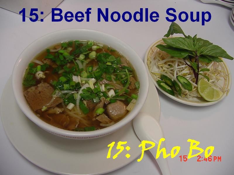 15. Beef Noodle Soup (Pho Bo)