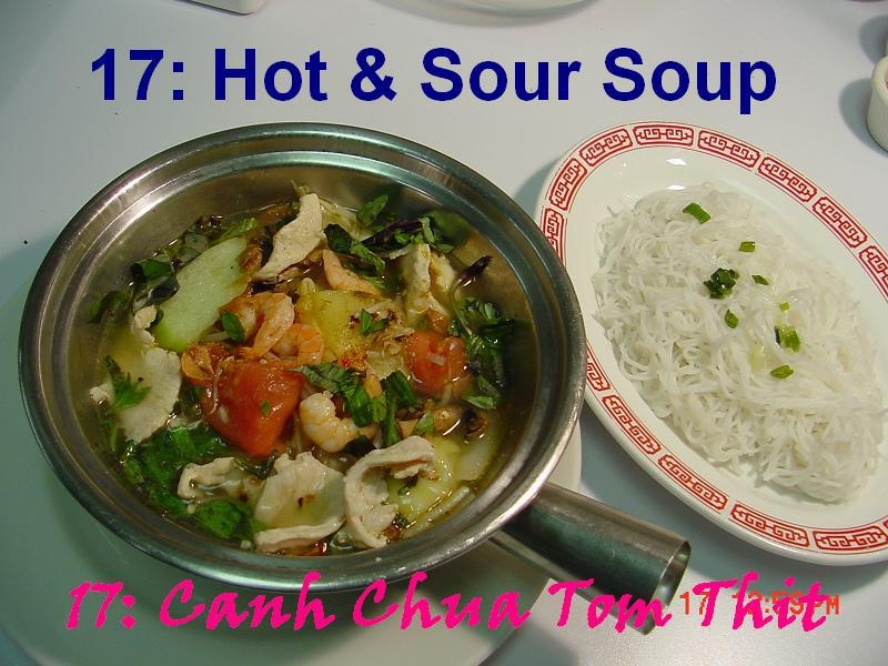 17. Shrimp & Chicken Hot & Sour Soup