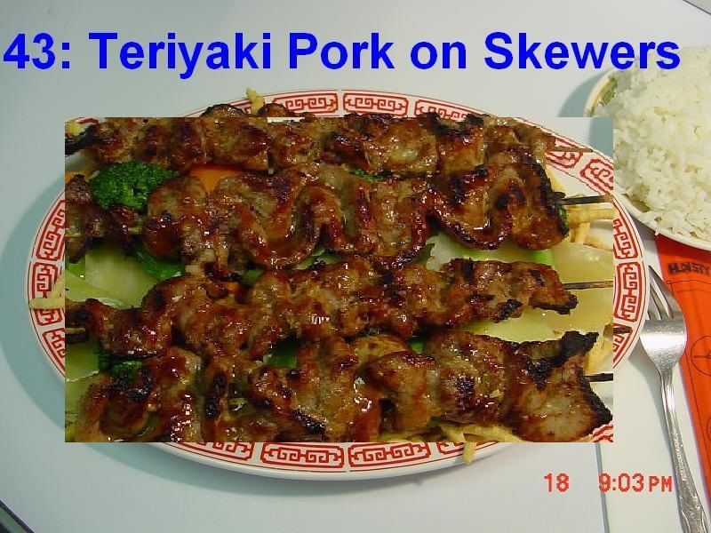 43. Teriyaki Pork On Sticks