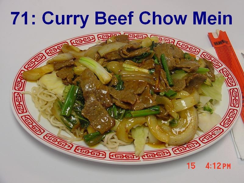 71. Curry Beef Chow Mein