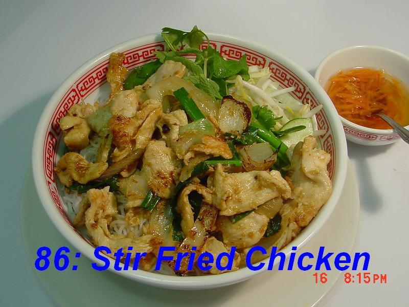 86. Stir Fried Chicken
