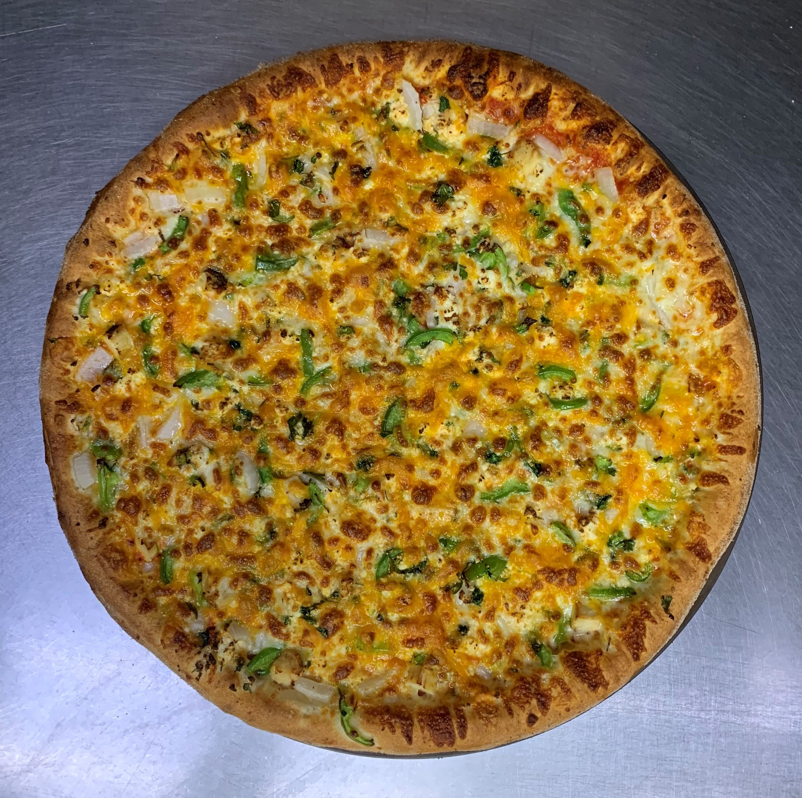 Indian Style Chicken Pizza