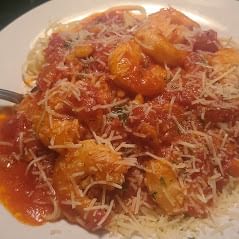 Garlic Shrimp in Tomato Sauce with Angel Hair