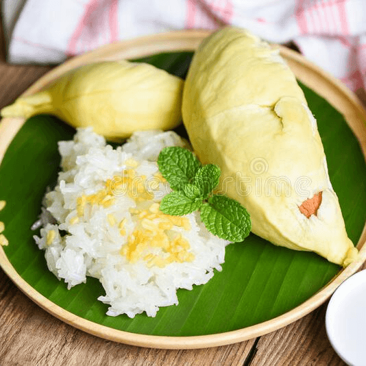 Kow-Nhiew Turian (Durian Coconut Rice)