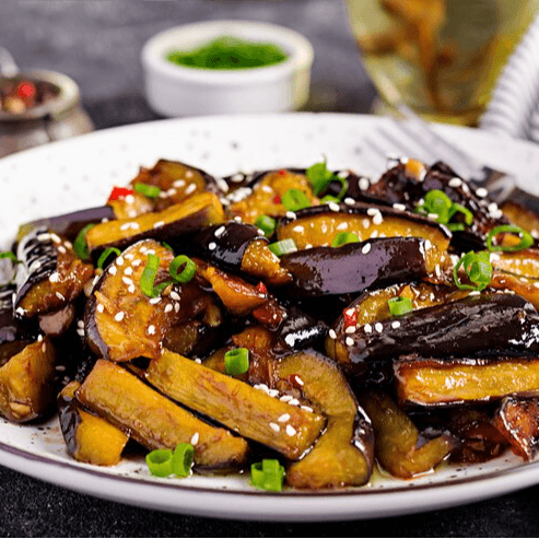 Basil Eggplant Stir Fry