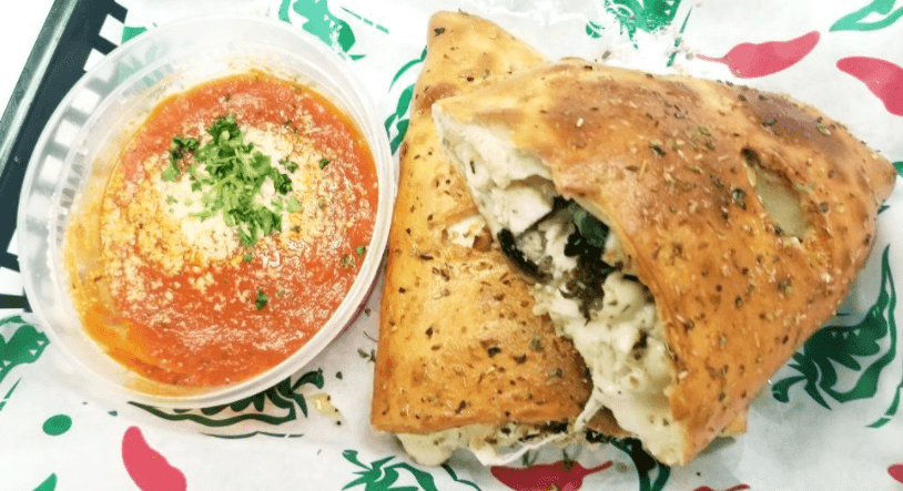 Chicken Alfredo Calzone