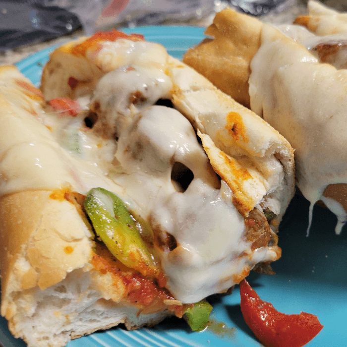 Sausage & Peppers Parmigiana Panini