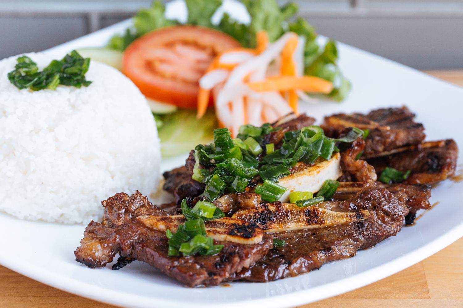Grilled Beef Short Rib Rice Platter