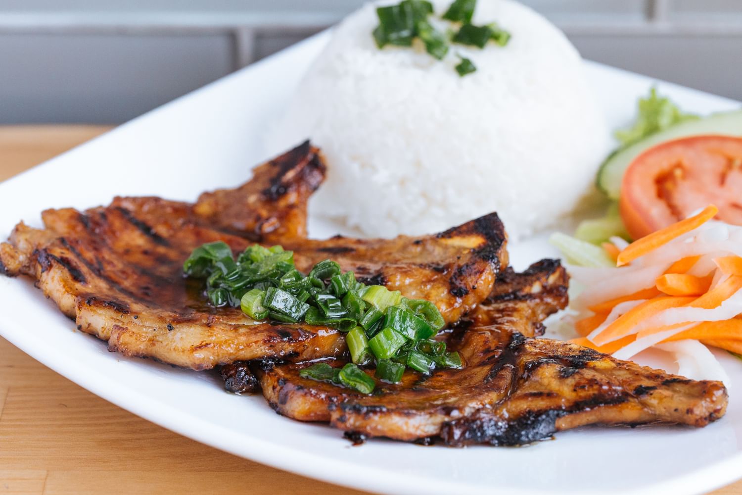 Grilled Pork Chop Rice Platter