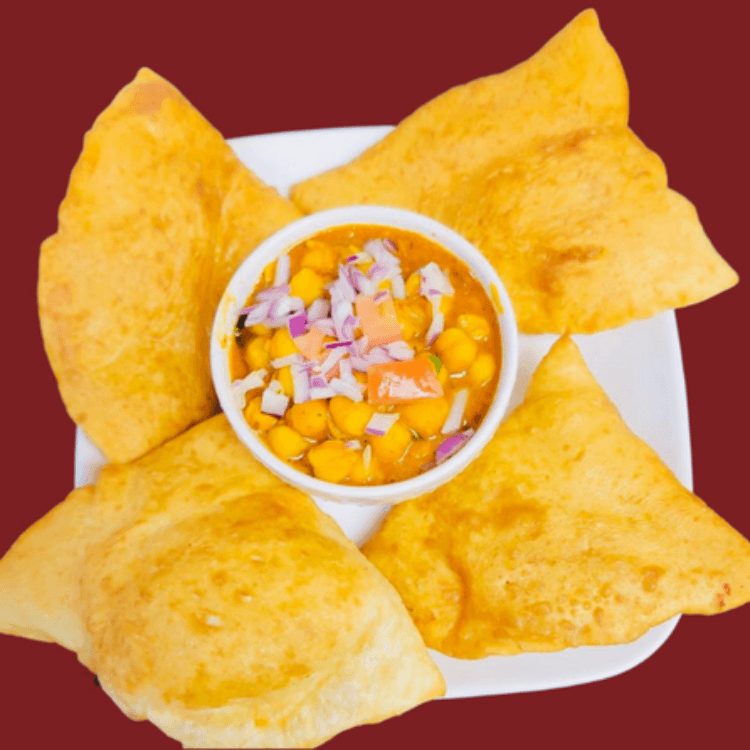 5. Chole Batura (4pc) with Curry.