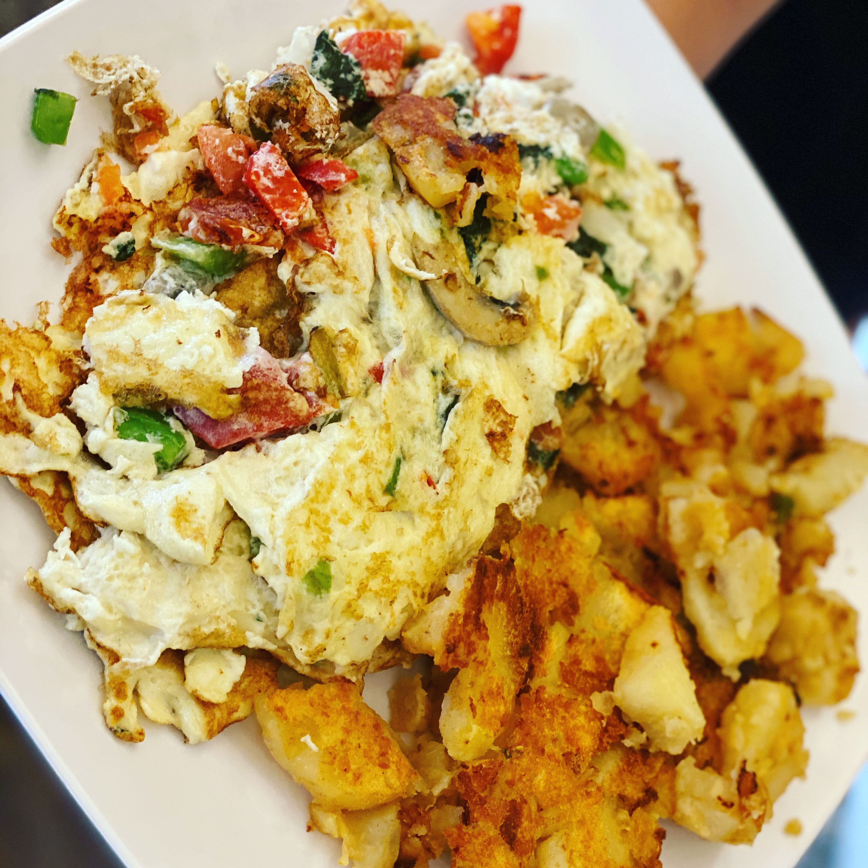 Egg White Veggie Omelet.