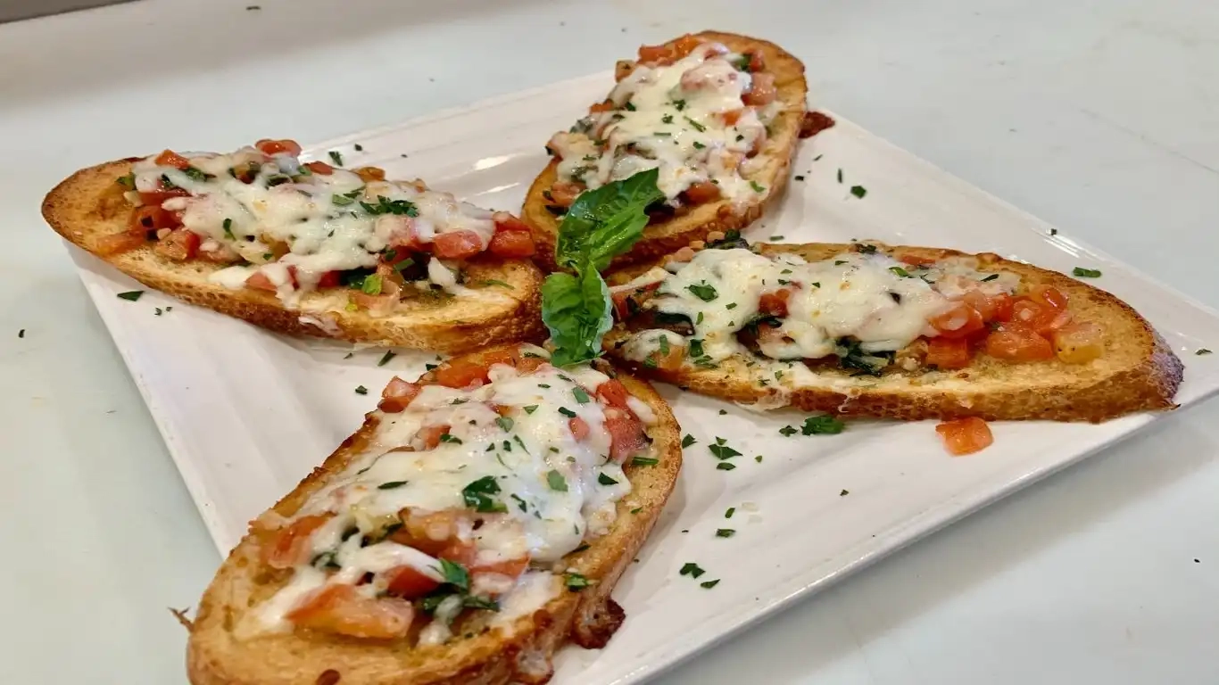 Bruschetta with Melted Cheese