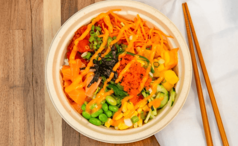 4. Salmon & Spicy Tuna Poke Bowl
