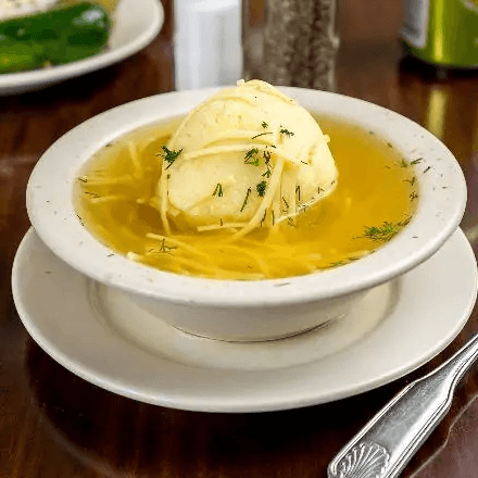 Consomme with Noodles and Matzo Ball