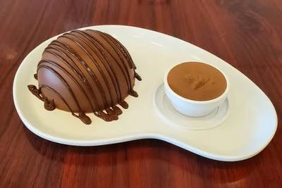 Chocolate Ball with Ice Cream