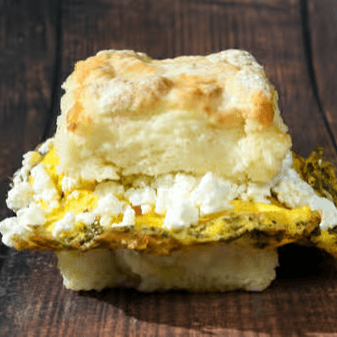 Herbed Goat Cheese and Egg Biscuit