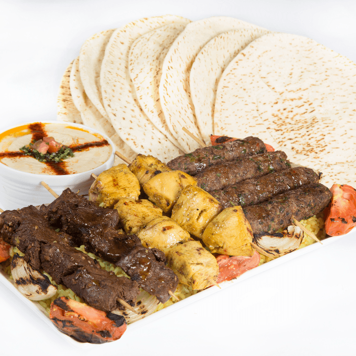 Small Family Pack - Kabobs w/ 3 small 8 oz sides.