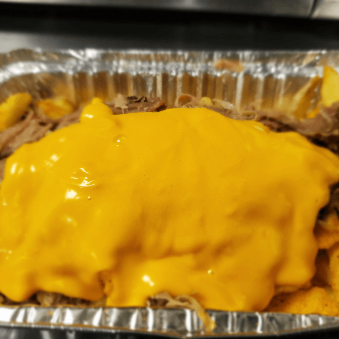 Loaded chopped brisket Cajun fries