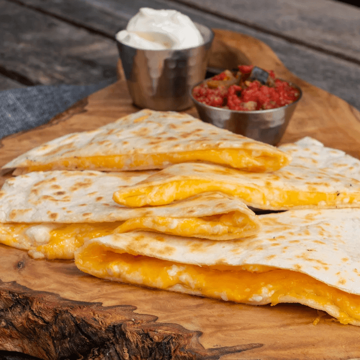 Three Cheese Quesadilla.