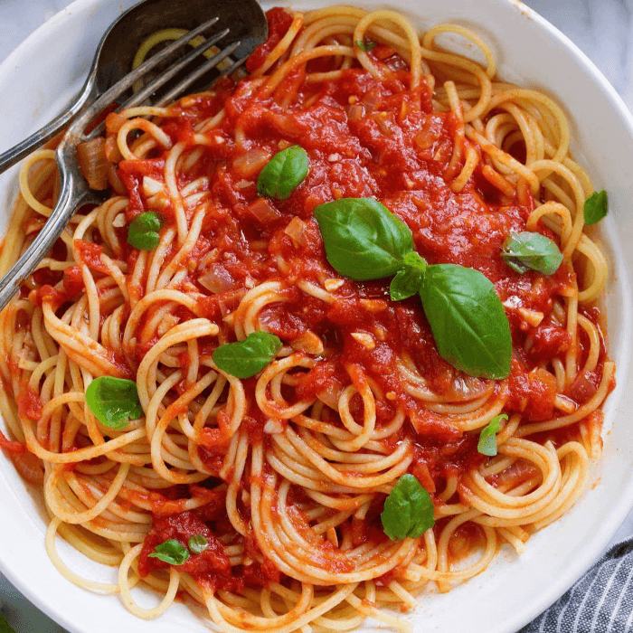 Pasta Marinara.