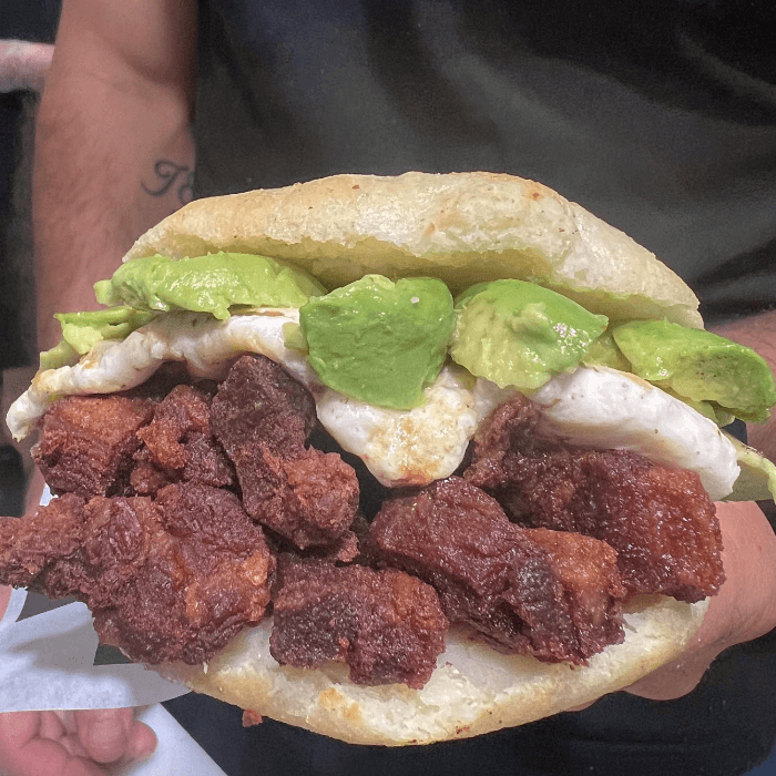 Arepa Chicharron.