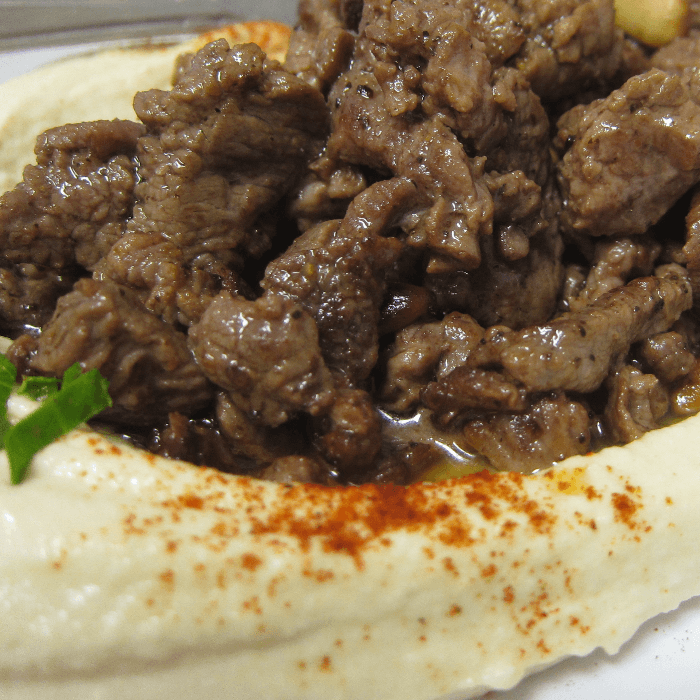 Hummus w/ Rotisserie Gyro Meat