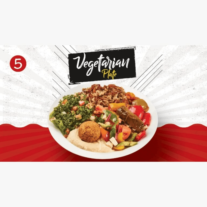 # 5 Vegetarian Plate.
