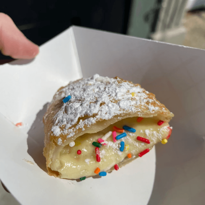 Birthday Cake Empanadas with a Side of Vanilla Frosting