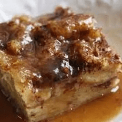 Bourbon Glazed Bread Pudding
