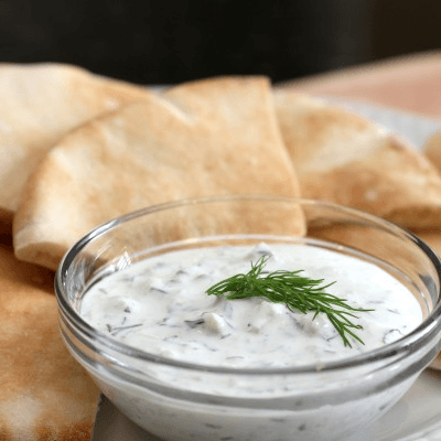 Tzatziki with Pita.