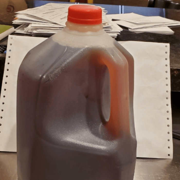 Half Gallon Unsweetened Tea.