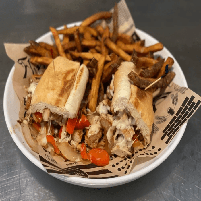 Flips Chicken Philly Sandwich.