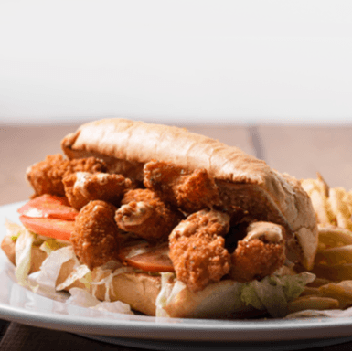 Cajun Shrimp Po'Boy.