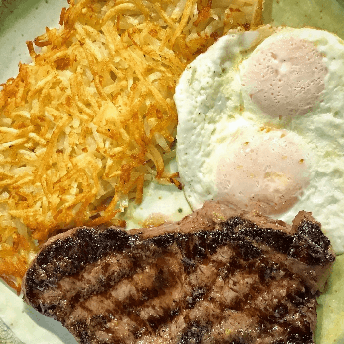 10 oz New York Steak & Eggs