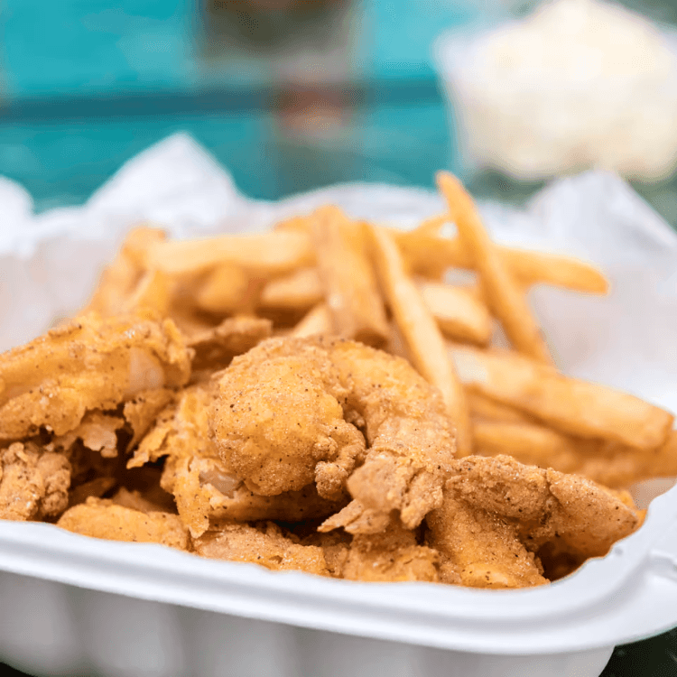 Fried Shrimp Delights: Seafood and American Cuisine