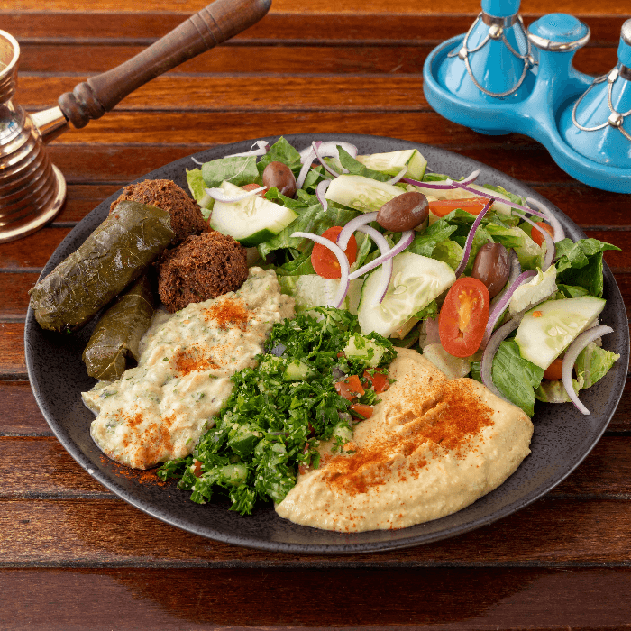 Mediterranean Sampler Plates (no cheese).